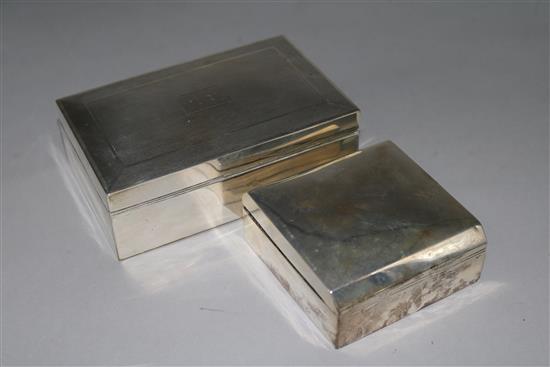 Two silver cigarettes cases